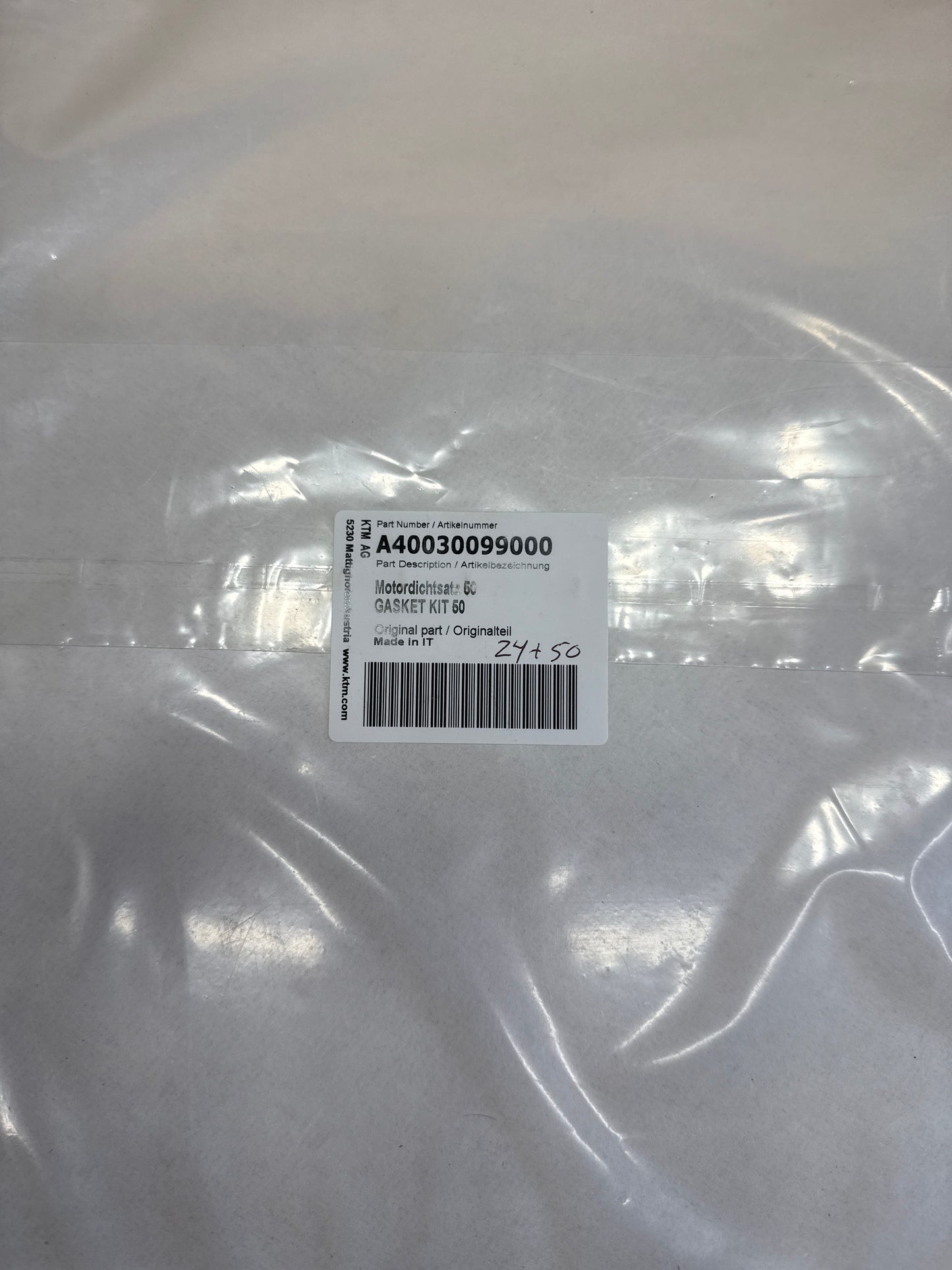 2024-25 SX/TC/MC 50 Complete Gasket set