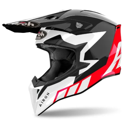 Airoh Wraaap Reloaded Red Gloss MX Helmet