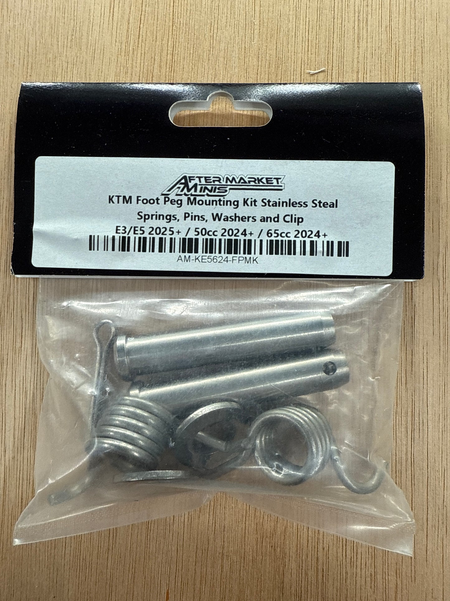 AFTERMARKET MINIS FOOT PEG MOUNT KIT E3/E5 2025+ / 50cc 2025+ / 65cc 2024+
