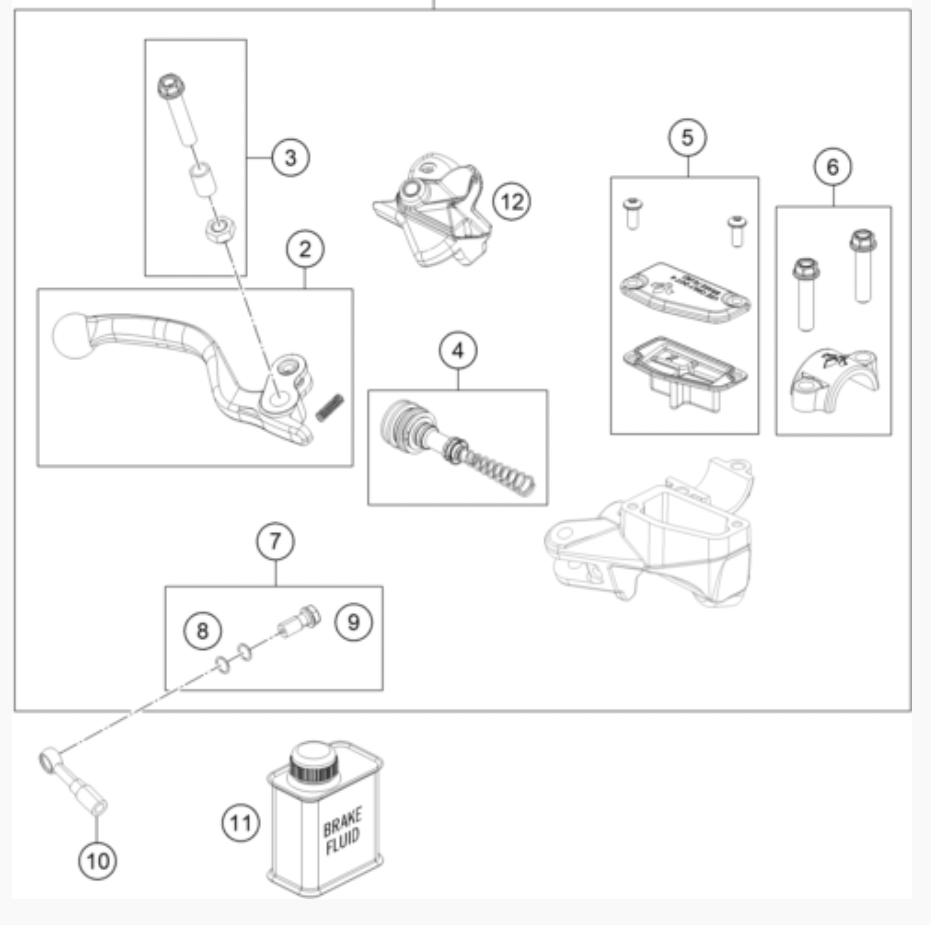 KTM/Husqvarna/GasGas E3/E5/50 Front Brake Control