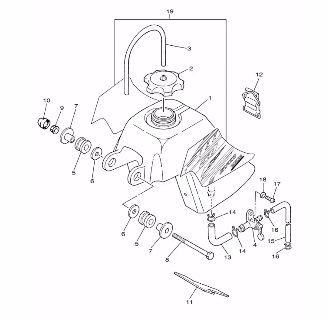 OEM YAMAHA PW50 FUEL SYSTEM