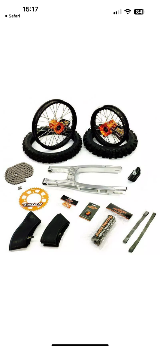 KTM 50/E5 JUDD EVO 3 SWINGARM  SM PRO PLATINUM (ORANGE) BIG WHEEL KIT (2024-2026)