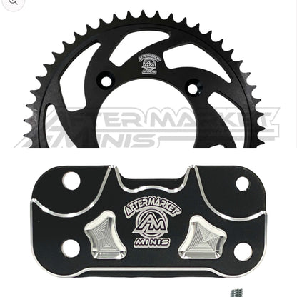 Aftermarket Minis 51t Sprocket and Chain Guide Lowering Block Package