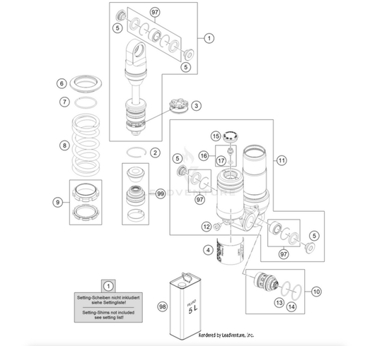 KTM OEM
#97 Ball joint bearing kit top or bottom 12mm (R12012T)