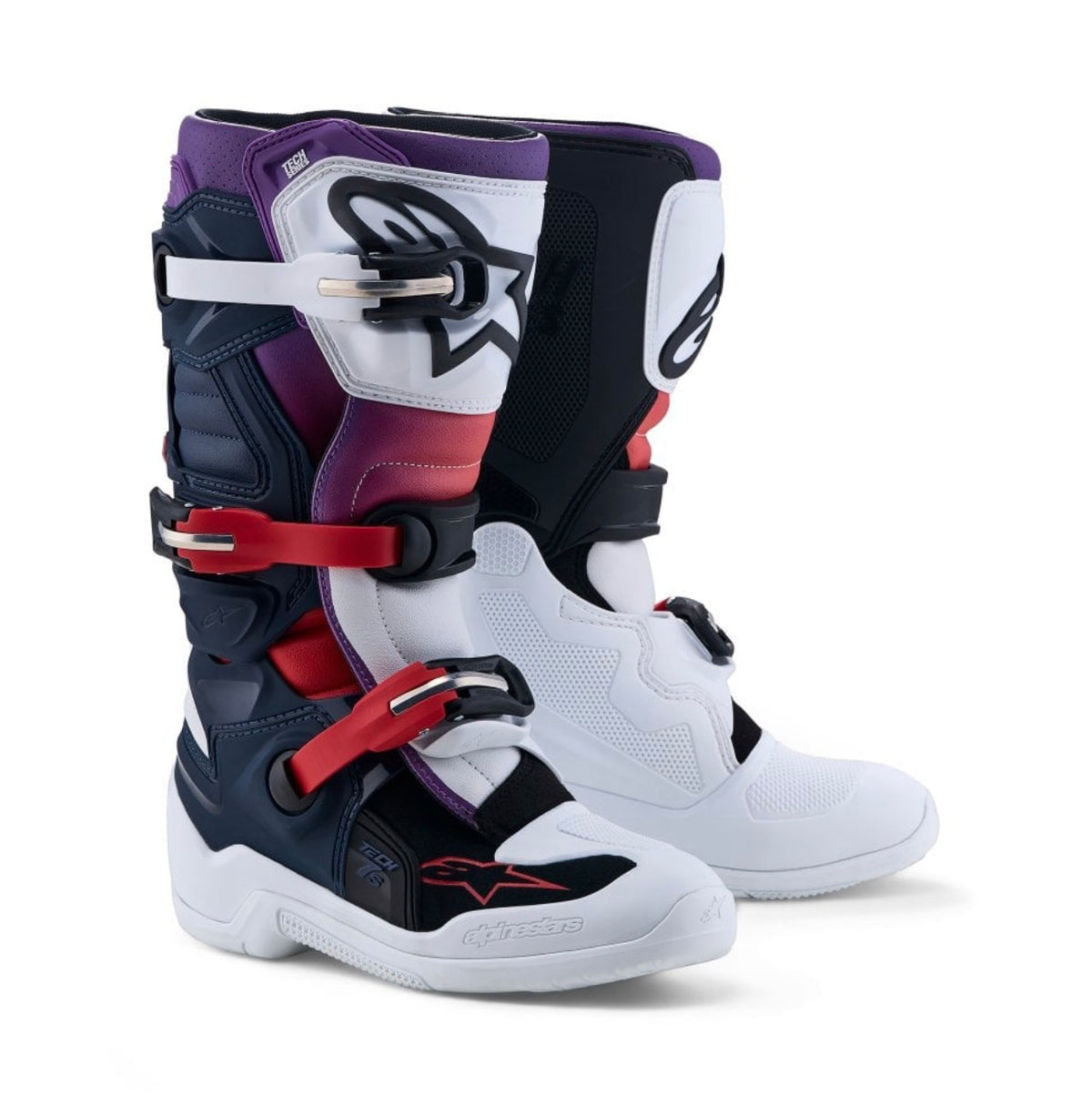 ALPINESTARS Youth TECH 7s (Black/Red/Purple/White)