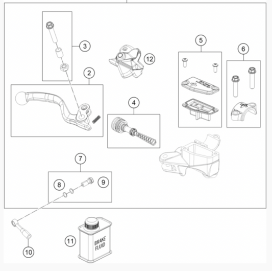 KTM/Husqvarna/GasGas E3/E5/50 Front Brake Control