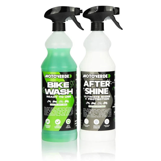 MOTOVERDE Bike Wash & After Shine Combo