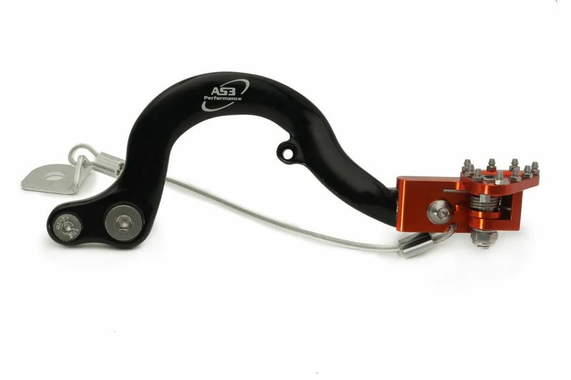 KTM 50 SX 2009-2023 SX-E 5 2020-2024 AS3 FORGED REAR BRAKE LEVER PEDAL ORANGE (other tip colours available)