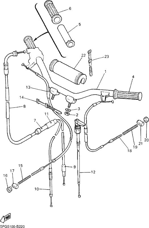 #12 OEM PW50 Choke Cable 4X4-36331-01